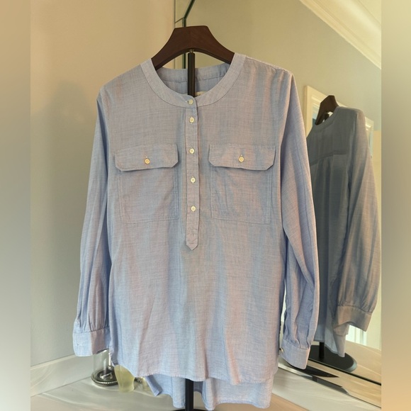 Loft Elegant Light Blue Blouse US-M - Picture 1 of 8